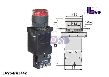 Automotive Momentary Push Button Switch 660 VAC LAY5（XB2）-EW3342