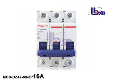 Industrial 16 amp  Mini Circuit Breaker 3 Pole Type C Circuit Breaker